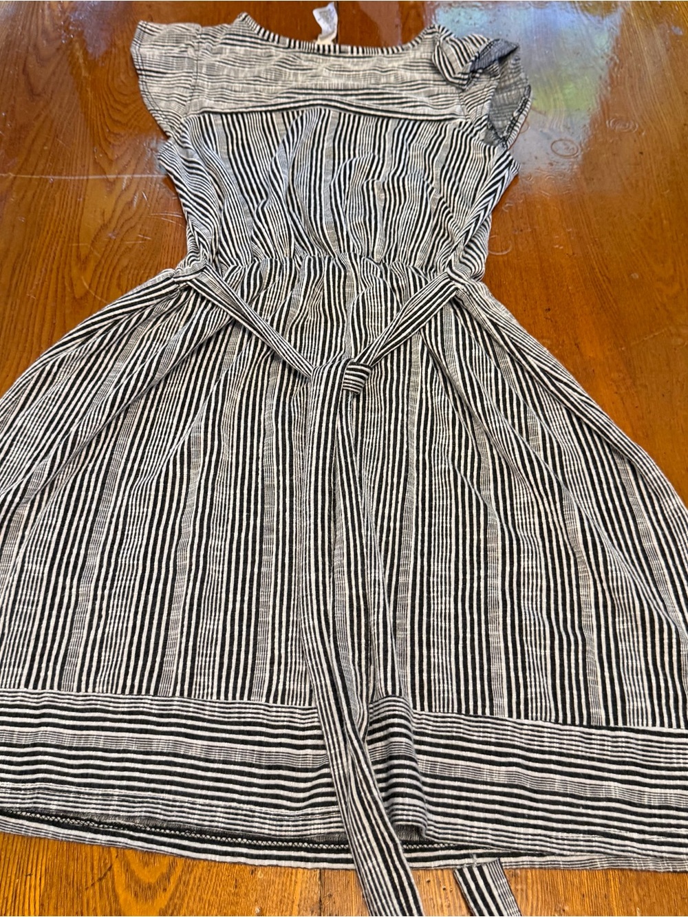 Caution To The Wind women’s Black & White Striped Cotton Casual Dress Size M - Picture 7 of 7